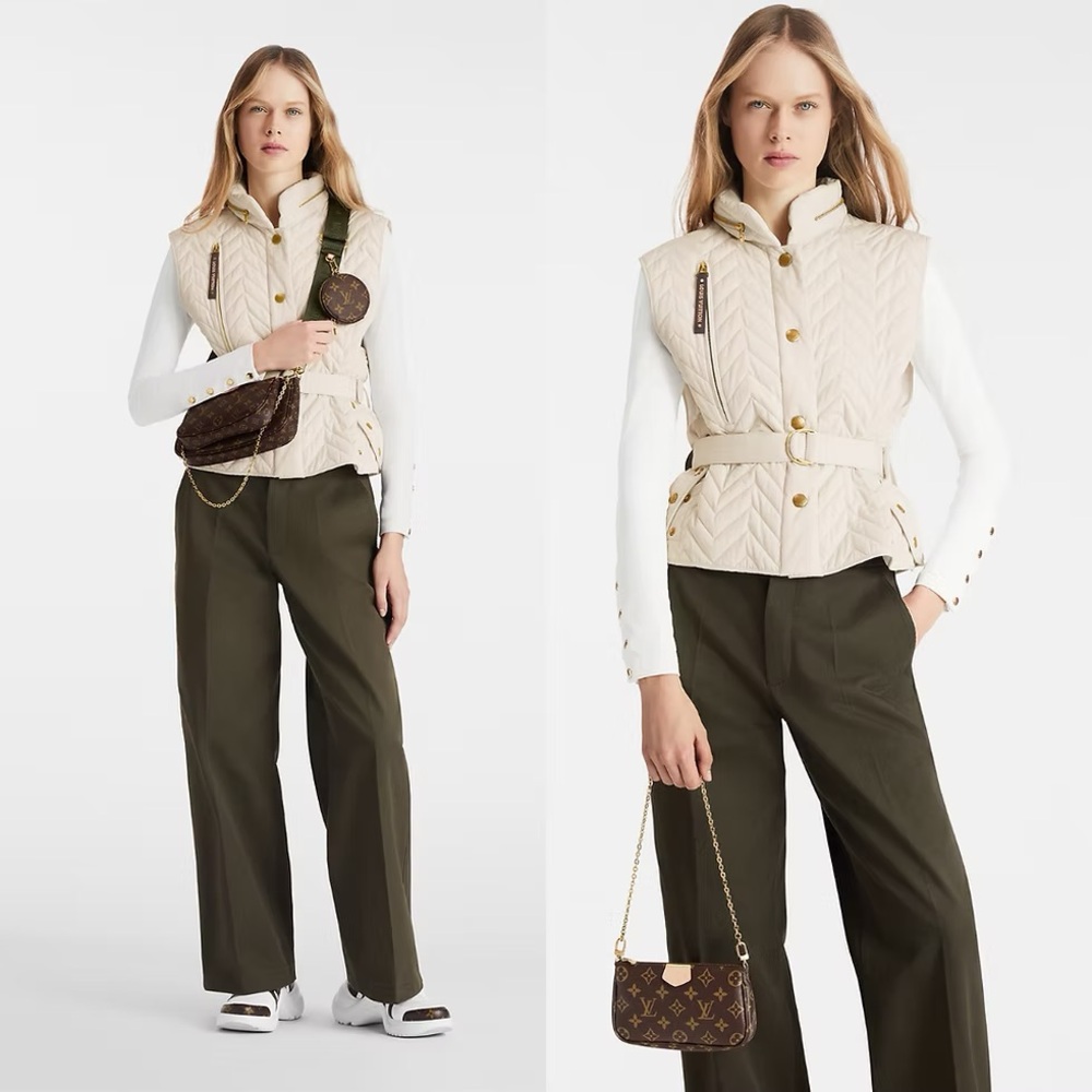LV Louis Vuitton Multi Pochette Accessoires Khaki Monogram M44813 MSRP $2890 - Picture 5 of 16